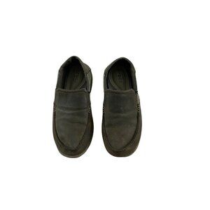 Crocs santa cruz luxe brown leather loafers M9